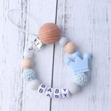 Mouse Head Style Handmade Personalized Name Pacifier Clips Silicone Attache Tetine Personnalise Infant Chupetero Personalizado