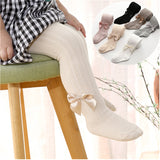 Cotton Girls Tights Princess Bowknet Baby Girl One-Piece Pantyhose Baby Spring and Autumn New Style Trousers Lace Stocking
