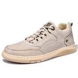 Mens genuine Leather Shoes lace up Trend Comfortable Men Shoes outdoor British Fashion Men High Top Sneakers Moccasins Men