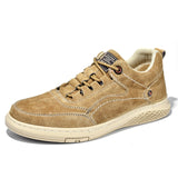 Mens genuine Leather Shoes lace up Trend Comfortable Men Shoes outdoor British Fashion Men High Top Sneakers Moccasins Men