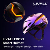 Best Original LIVALL EVO21 Smart MTB Bike Light Helmet for men women Bicycle Cycling Electric scooter Helmet With Auto SOS alert