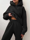 Tracksuit Oversized Suit Autumn Trouser Suits Female Sweatshirt Solid Sports Hoodie Sportswear