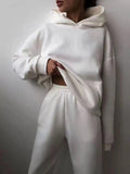 Tracksuit Oversized Suit Autumn Trouser Suits Female Sweatshirt Solid Sports Hoodie Sportswear