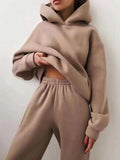 Tracksuit Oversized Suit Autumn Trouser Suits Female Sweatshirt Solid Sports Hoodie Sportswear