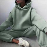 Tracksuit Oversized Suit Autumn Trouser Suits Female Sweatshirt Solid Sports Hoodie Sportswear