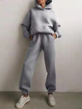 Tracksuit Oversized Suit Autumn Trouser Suits Female Sweatshirt Solid Sports Hoodie Sportswear
