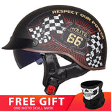 Retro Vintage Casco Moto Unisex Motorcycle Helmet Open Face Scooter Biker Motorbike Racing Riding Helmet With DOT Certification