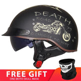 Retro Vintage Casco Moto Unisex Motorcycle Helmet Open Face Scooter Biker Motorbike Racing Riding Helmet With DOT Certification
