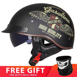 Retro Vintage Casco Moto Unisex Motorcycle Helmet Open Face Scooter Biker Motorbike Racing Riding Helmet With DOT Certification