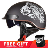 Retro Vintage Casco Moto Unisex Motorcycle Helmet Open Face Scooter Biker Motorbike Racing Riding Helmet With DOT Certification