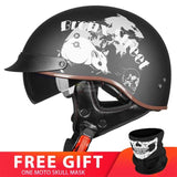 Retro Vintage Casco Moto Unisex Motorcycle Helmet Open Face Scooter Biker Motorbike Racing Riding Helmet With DOT Certification