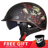 Retro Vintage Casco Moto Unisex Motorcycle Helmet Open Face Scooter Biker Motorbike Racing Riding Helmet With DOT Certification