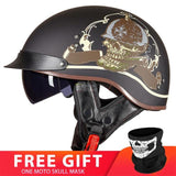 Retro Vintage Casco Moto Unisex Motorcycle Helmet Open Face Scooter Biker Motorbike Racing Riding Helmet With DOT Certification