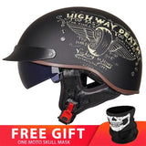 Retro Vintage Casco Moto Unisex Motorcycle Helmet Open Face Scooter Biker Motorbike Racing Riding Helmet With DOT Certification