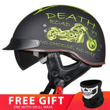Retro Vintage Casco Moto Unisex Motorcycle Helmet Open Face Scooter Biker Motorbike Racing Riding Helmet With DOT Certification
