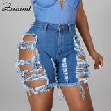Znaiml High Waist Jean Shorts Women Summer Loose Casual Short Jeans