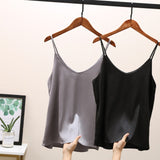 2022 Women Sexy Sleveless Silk Tube Top  - Camis Seamless Sports Lingerie Tee Bra Crop Top