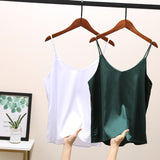 2022 Women Sexy Sleveless Silk Tube Top  - Camis Seamless Sports Lingerie Tee Bra Crop Top