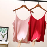 2022 Women Sexy Sleveless Silk Tube Top  - Camis Seamless Sports Lingerie Tee Bra Crop Top