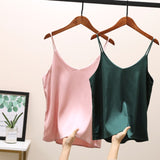 2022 Women Sexy Sleveless Silk Tube Top  - Camis Seamless Sports Lingerie Tee Bra Crop Top