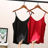 2022 Women Sexy Sleveless Silk Tube Top  - Camis Seamless Sports Lingerie Tee Bra Crop Top