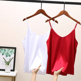 2022 Women Sexy Sleveless Silk Tube Top  - Camis Seamless Sports Lingerie Tee Bra Crop Top