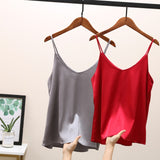 2022 Women Sexy Sleveless Silk Tube Top  - Camis Seamless Sports Lingerie Tee Bra Crop Top