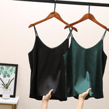 2022 Women Sexy Sleveless Silk Tube Top  - Camis Seamless Sports Lingerie Tee Bra Crop Top