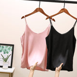 2022 Women Sexy Sleveless Silk Tube Top  - Camis Seamless Sports Lingerie Tee Bra Crop Top