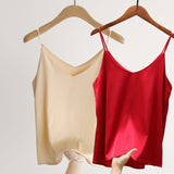 2022 Women Sexy Sleveless Silk Tube Top  - Camis Seamless Sports Lingerie Tee Bra Crop Top