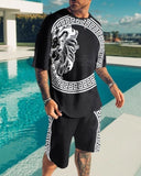 Suit 3D Summer Pattern T-shirt Suit Men