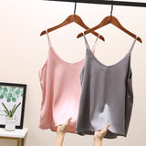 2022 Women Sexy Sleveless Silk Tube Top  - Camis Seamless Sports Lingerie Tee Bra Crop Top
