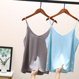 2022 Women Sexy Sleveless Silk Tube Top  - Camis Seamless Sports Lingerie Tee Bra Crop Top