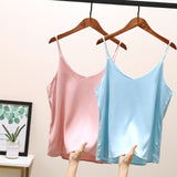 2022 Women Sexy Sleveless Silk Tube Top  - Camis Seamless Sports Lingerie Tee Bra Crop Top