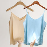 2022 Women Sexy Sleveless Silk Tube Top  - Camis Seamless Sports Lingerie Tee Bra Crop Top