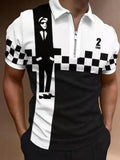 Polo Shirt Joining Together Letters Color Polo Shirts Brand Men Short-Sleeved Tees Shirt Man Clothes M-3XL