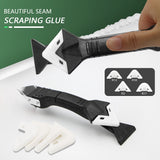 5PCS 3in1 Glass Glue Angle Scraper & Silicone Angle Remover Multifunctional Rubber Shovel