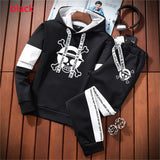 Clothing Spring Autumn Hip Hop Hoodie+Pants Tracksuit 2 Piece Set Skull Casual Streewear Wholesale Clothes to Sell Outfit