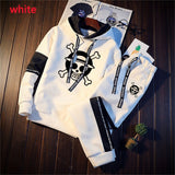 Clothing Spring Autumn Hip Hop Hoodie+Pants Tracksuit 2 Piece Set Skull Casual Streewear Wholesale Clothes to Sell Outfit
