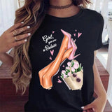 Maycaur Hot Sales Printed Female Tshirt Women Fashion Graphic Printed T-Shirt Harajuku Korean Style Short Sleeves Clothes Female