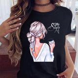 Maycaur Hot Sales Printed Female Tshirt Women Fashion Graphic Printed T-Shirt Harajuku Korean Style Short Sleeves Clothes Female