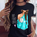 Maycaur Hot Sales Printed Female Tshirt Women Fashion Graphic Printed T-Shirt Harajuku Korean Style Short Sleeves Clothes Female