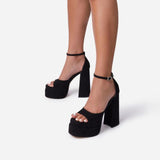 New Brand Women Sandals Summer Shoes Sexy Thick High Heels Platform Black Red Yellow Dress Party Wedding Shoes Woman Pumps