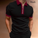 Polo Shirt Joining Together Letters Color Polo Shirts Brand Men Short-Sleeved Tees Shirt Man Clothes M-3XL