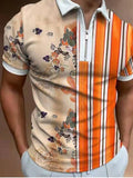 Polo Shirt Joining Together Letters Color Polo Shirts Brand Men Short-Sleeved Tees Shirt Man Clothes M-3XL