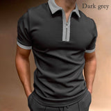 Polo Shirt Joining Together Letters Color Polo Shirts Brand Men Short-Sleeved Tees Shirt Man Clothes M-3XL