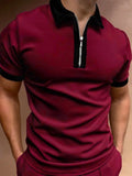 Polo Shirt Joining Together Letters Color Polo Shirts Brand Men Short-Sleeved Tees Shirt Man Clothes M-3XL