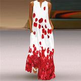 Elegant Casual Vintage Dresses Woman Summer Beach Sleeveless Girls Long Dress Women