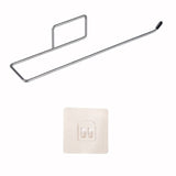 Self-adhesive Towel Holder Rack Kitchen Under Cabinet Towel Cup Paper Hanger Rack Organizer Bathroom Towel Bar Shelf Roll Holder