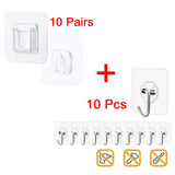 Transparent Strong Double-Sided Adhesive Wall Hooks Hanger Suction Cup Wall Holder